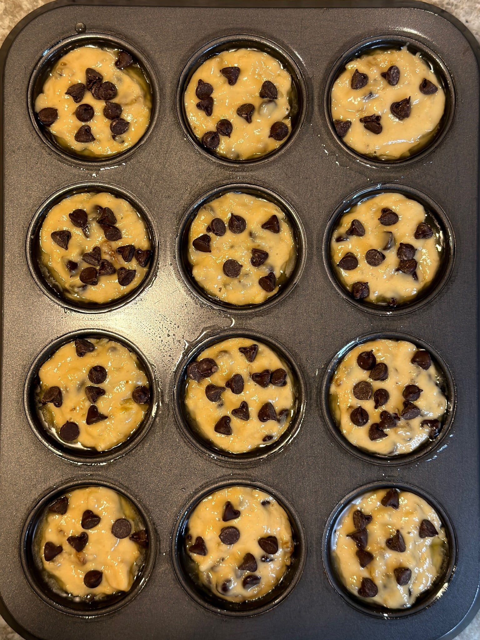 Banana Chocolate Chip Muffins, step 4